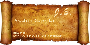 Joachim Sarolta névjegykártya